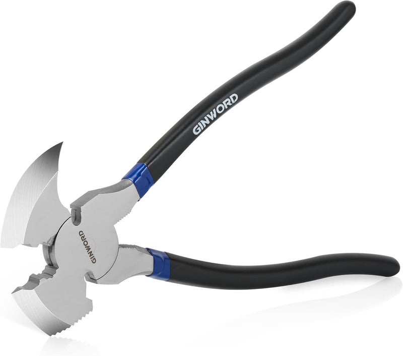 GINWORD Fencing Pliers,10.4 Inch Multi Fence Tool,Hammer Head, Wire Cutter Heavy Duty Fence Pliers,Nail Puller Pliers,Staple Puller,Fence Cutting Tools - Image 1
